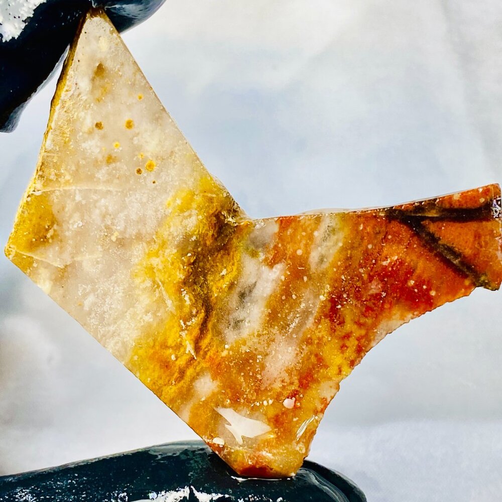 Graveyard Plume Agate Jasper Slab Slice Stone Cab Cabbing Desert Rough - Picture 3 of 7
